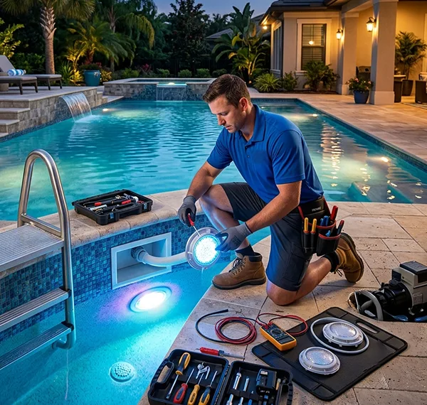 Pool Light Replacement 1 Expert Pool Light Repair Replacement Services in Fort Worth TX